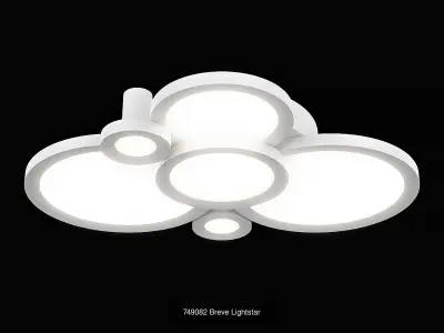 749 Breve Lightstar Collection of Modern LED Lamps White 3D Model Pack