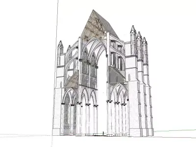 Architecture-Religion-God-Culture-Temple-0250 gothic structure 3D model