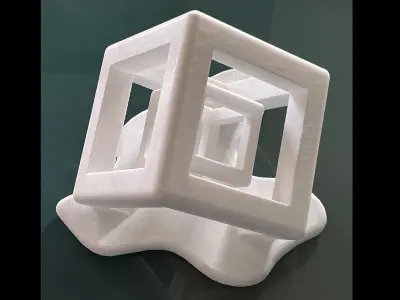 Melting Cubes Sculpture 3D print model