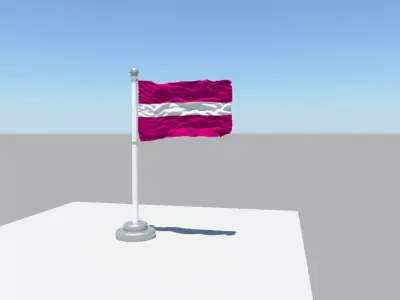 Latvia flag 3D model