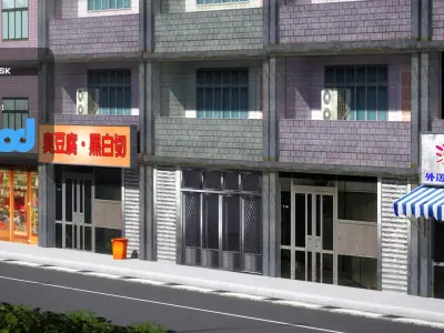 TW Street with Living room 3D model