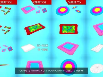 CARPETS MINI PACK 01-03 CARTOON STYLIZED