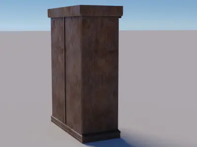 Old Wooden Cabinet 3D model