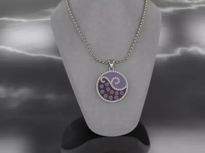 Pendant With Diamonds 3D print model