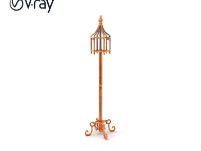 Vintage Iron Lamp Post Model Pack for Architectural Design Low-poly 3D model