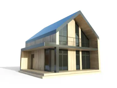 BarnHouse Low-poly 3D model