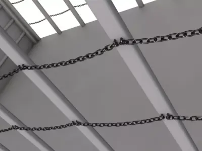 Airport Closed Baggage Trailer 3D model