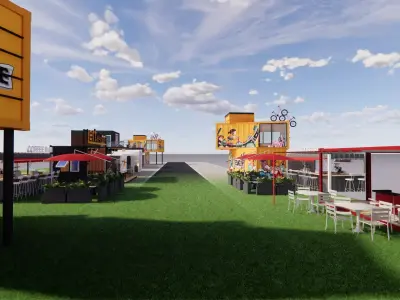 Container coffee shop-7 3D model