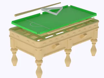miniature Snooker table game  3D print model