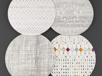 Round rugs04 3D model