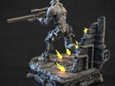 Killer Plankton 100mm and 32mm 3D print model