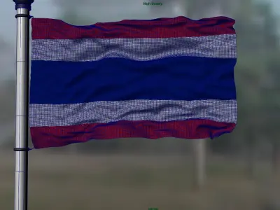 Thailand flag 3D model