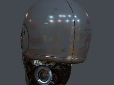 Gas mask helmet 3d model scifi Low-poly Low-poly 3D model 36
