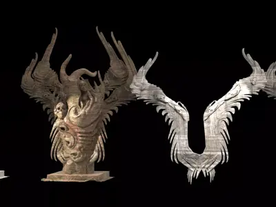 Dark ages Tree Totem Collection  3D model