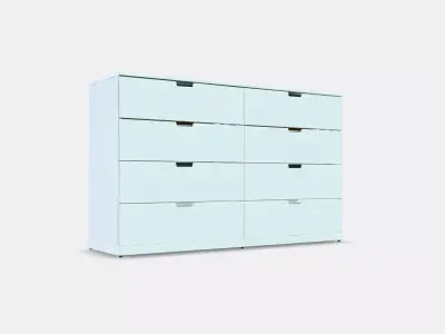 NORDLI chest of drawers with 8 drawers 3D model