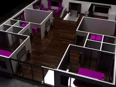 House floor plan of 3D model purchase