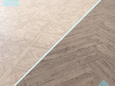 Parquet - Laminate - Wooden floor 2 in 1 Low-poly 3D model 82