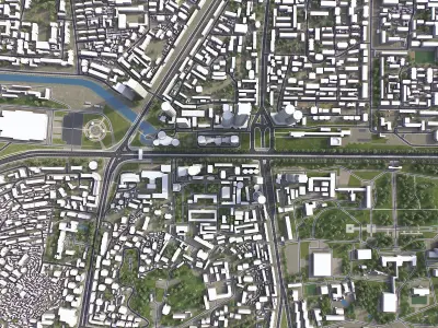 Pyongyang - Ryomyong Low-poly 3D model