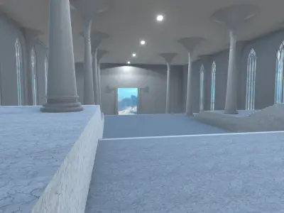 Sci-Fi Hall 3D model