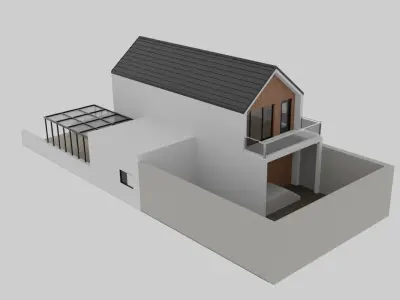 Scandinavian House Exterior 3D model