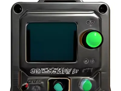 Rugged SciFi CATSCAN Device Low-poly 3D model