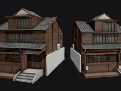 Japanese Style Hongdae House Low-poly 3D model