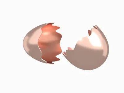 Egg Shell v1 007 Low-poly 3D model