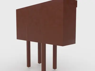 mailbox Canada Low-poly 3D model