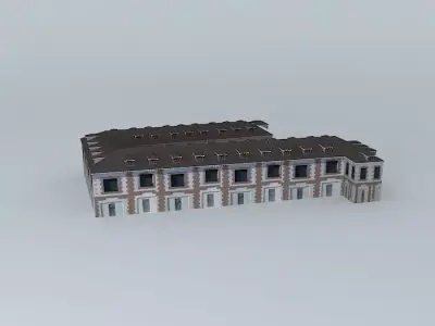 Building with two floors 3D model