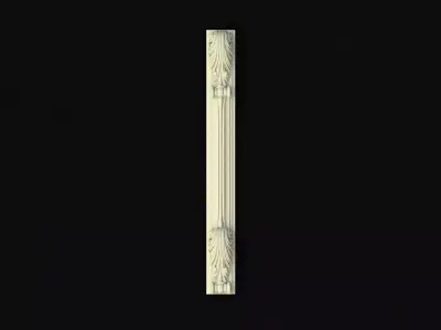 pilaster letter i 3D model