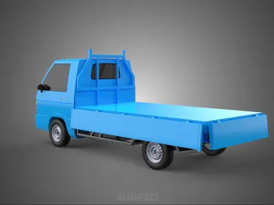 3 WAY WIDE DECK DROP SIDE LOAD BED BODY GATE DOOR PICKUP TRUCK 3D model
