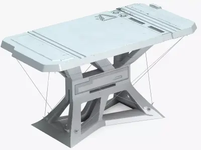 Table Sci-Fi Low-poly 3D model