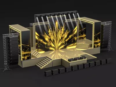 Concert Stage 11 3D model purchase