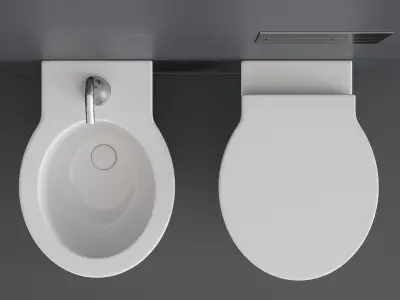 Ceramica Cielo Easy Evo Wall-Hung WC Low-poly 3D model