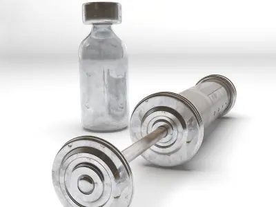 syringe metal 3D model