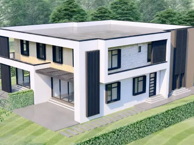 Modern House - ABD Low-poly 3D model