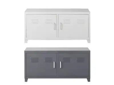 Jack iron double-door storage cabinet 3D model