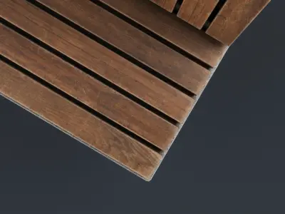 Modern Outdoor Bench 37 PBR Game Ready Low-poly 3D model