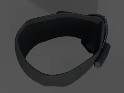 Gas mask respirator scifi futuristic 3d model  Low-poly 3D model 5