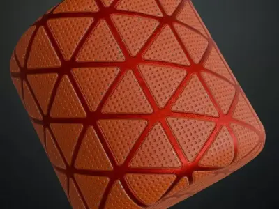 Redness Sci-Fi Floor PBR Seamless Texture