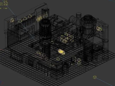 Future world - factory - indoor 3D model