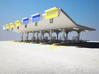 Highway Toll Gate 3D model
