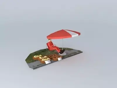 Market stall 3D model