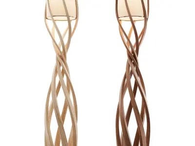 Entouine Floor Lamp Wooden Organic Light 3D model