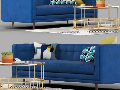 Westelm Bradford Sofa 3D model
