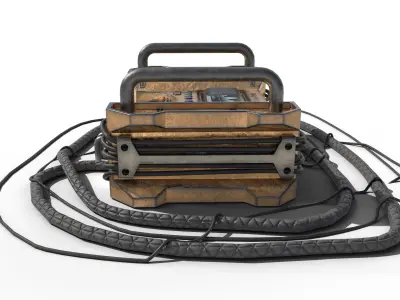 Sci-fi analyzer Low-poly 3D model