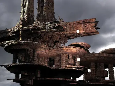 Heavens Cross Holy Flying City 5  3D model