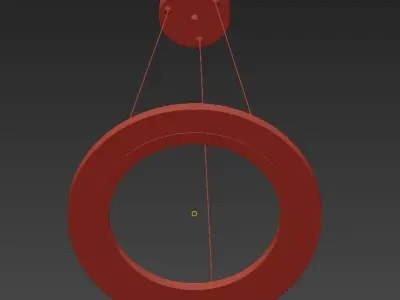 Elan Hyvo 19 12W Brushed Nickel LED Ring Pendant Light 3D model