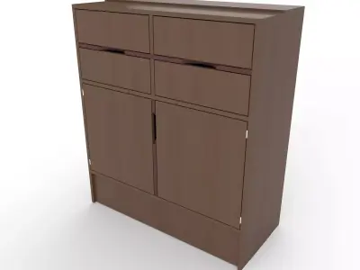 commode 15 Low-poly 3D model