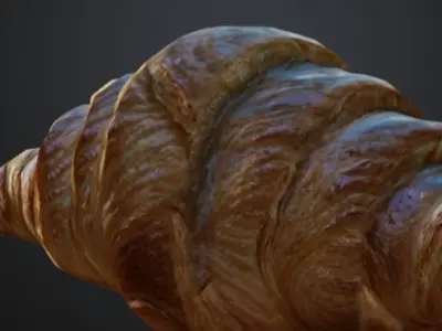 3D Realistic Croissant  3D model